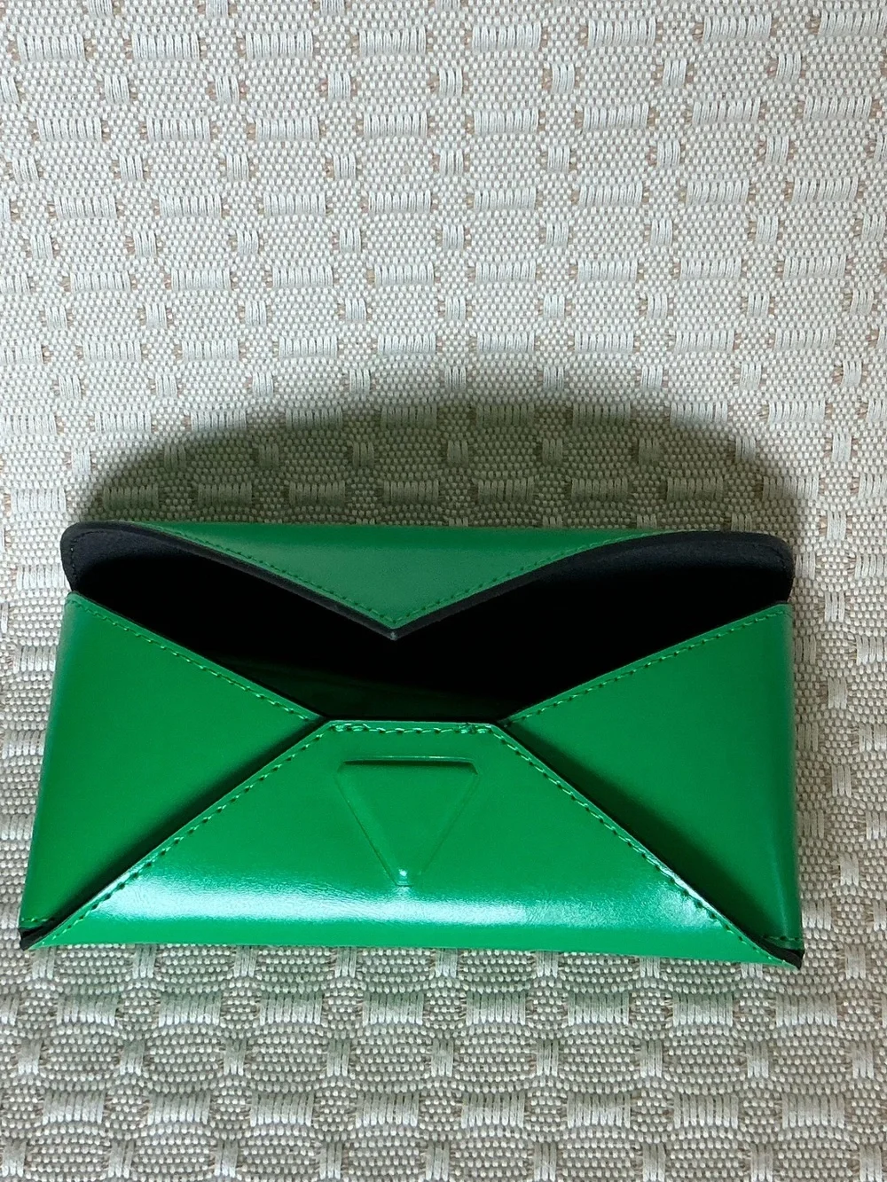Bottega Veneta Bright Green Envelope Sunglasses case